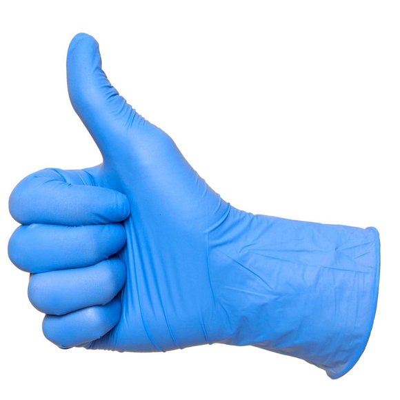 LARGE 1000 Nitrile Gloves - Medical Grade - 10 boxes of 100 Blue Exam hand new - Picture 1 of 9